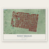 Point Breeze, Philadelphia, Pennsylvania map print, the full design