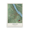 Map of Portland, Pennsylvania, 12 x 18 inch unframed archival matte print