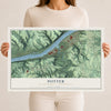 Map of Potter, Beaver County, Pennsylvania, 12 x 18 inch unframed archival matte print