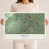 Map of Pringle, Pennsylvania, 12 x 18 inch unframed archival matte print