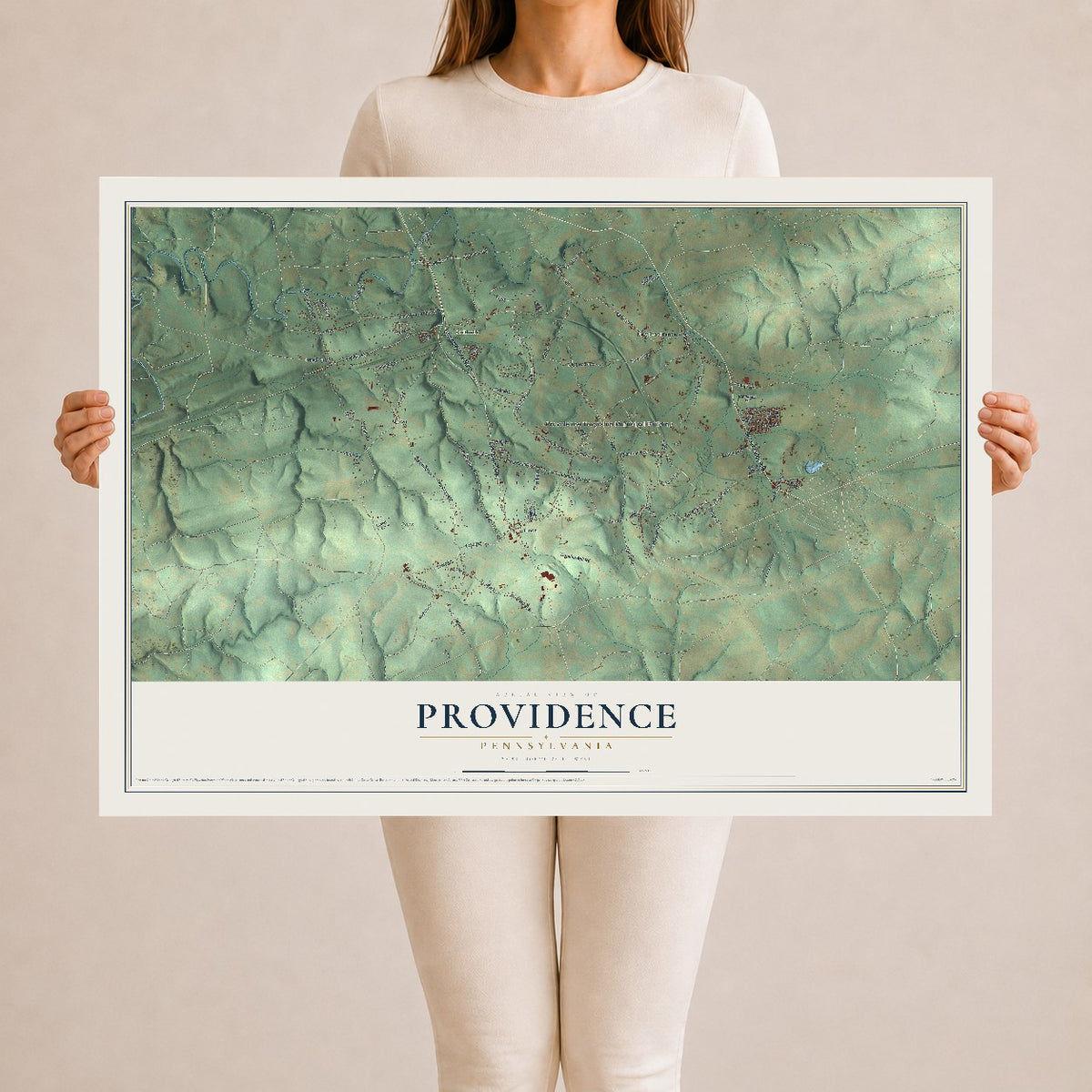 Map of Providence, Pennsylvania, 24 x 36 inch unframed archival matte print