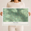 Map of Pulaski, Lawrence County, Pennsylvania, 12 x 18 inch unframed archival matte print