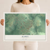 Map of Ramey, Pennsylvania, 12 x 18 inch unframed archival matte print