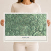 Map of Rayne, Pennsylvania, 12 x 18 inch unframed archival matte print
