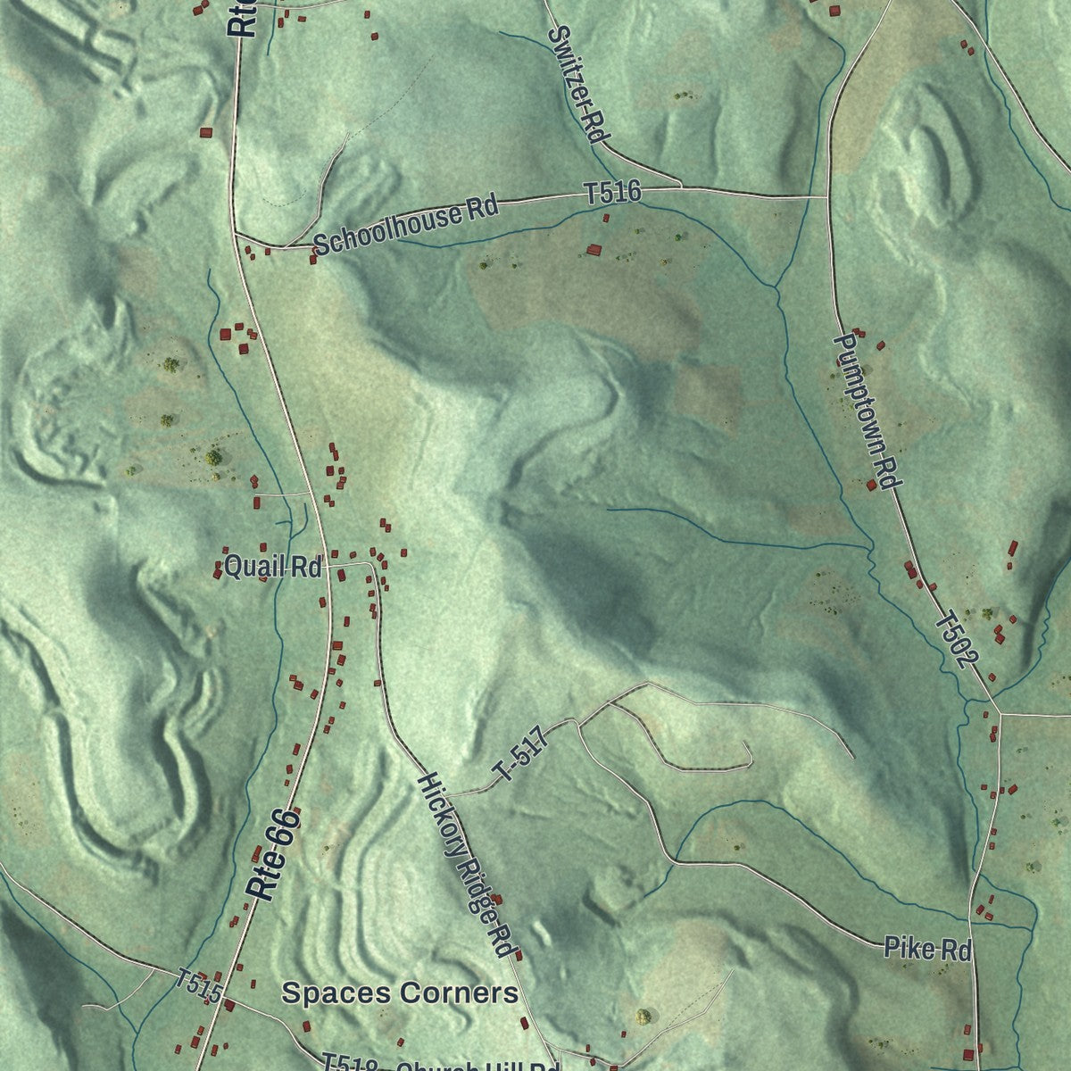 Close-up of the map of Redbank, Clarion County, Pennsylvania print showing street and building detail