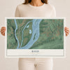 Map of Reed, Pennsylvania, 12 x 18 inch unframed archival matte print