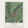 Reedsville, Pennsylvania map print, the full design