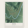 Reese, Pennsylvania map print, the full design