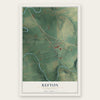 Refton, Pennsylvania map print, the full design