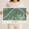 Map of Riverside, Pennsylvania, 12 x 18 inch unframed archival matte print