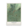 Map of Roseville, Pennsylvania, 12 x 18 inch unframed archival matte print