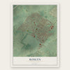Roslyn, Pennsylvania map print, the full design
