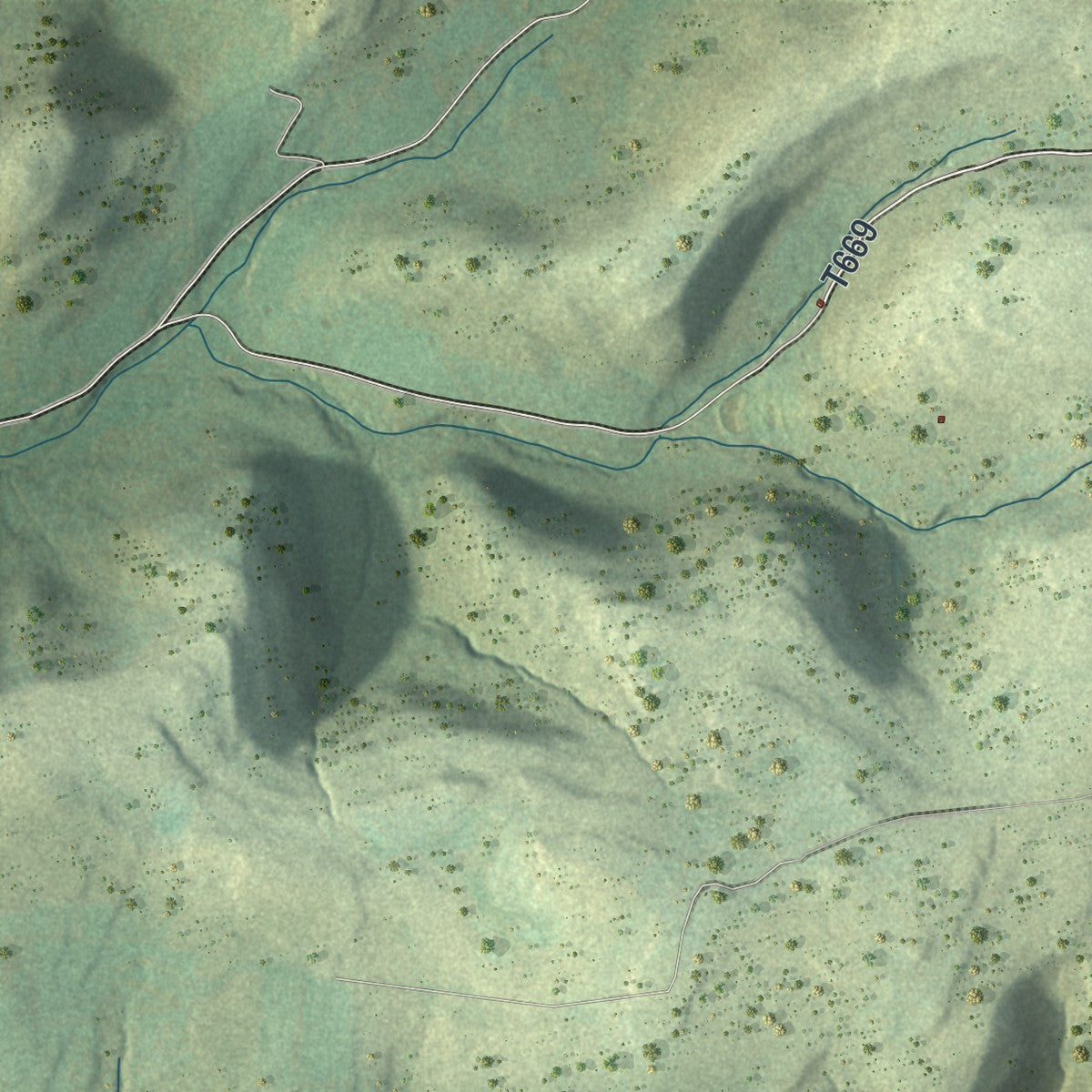 Second close-up of the map of Rutland, Pennsylvania print showing more streets and buildings