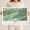 Map of Ryan, Pennsylvania, 12 x 18 inch unframed archival matte print