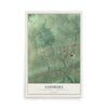 Map of Sadsbury, Chester County, Pennsylvania, 12 x 18 inch unframed archival matte print