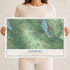Map of Sadsbury, Crawford County, Pennsylvania, 12 x 18 inch unframed archival matte print