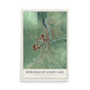 Map of the Borough of Sandy Lake, Mercer County, Pennsylvania, 12 x 18 inch unframed archival matte print