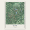 Sandy, Pennsylvania map print, the full design