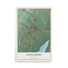 Map of Schellsburg, Pennsylvania, 12 x 18 inch unframed archival matte print