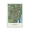 Map of Selinsgrove, Pennsylvania, 12 x 18 inch unframed archival matte print