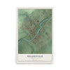Map of Sellersville, Pennsylvania, 12 x 18 inch unframed archival matte print