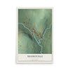 Map of Shanksville, Pennsylvania, 12 x 18 inch unframed archival matte print