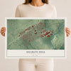 Map of Sharon Hill, Pennsylvania, 12 x 18 inch unframed archival matte print