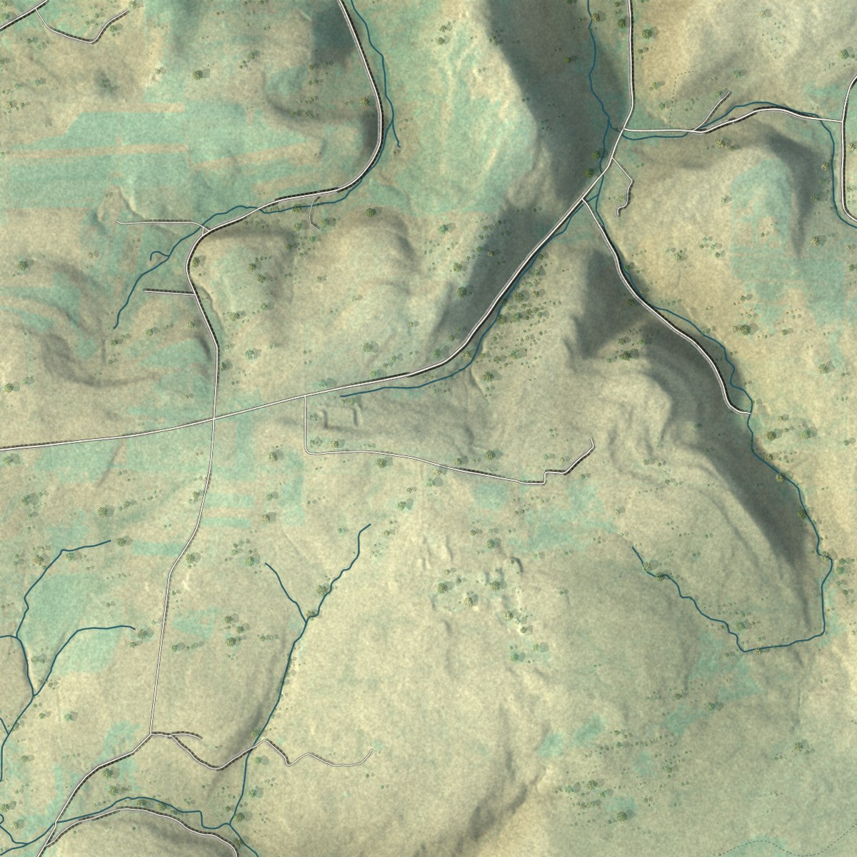Close-up of the map of Shippen, Tioga County, Pennsylvania print showing street and building detail