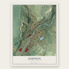 Simpson, Pennsylvania map print, the full design