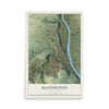 Map of Slatington, Pennsylvania, 12 x 18 inch unframed archival matte print