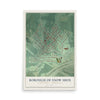 Map of the Borough of Snow Shoe, Centre County, Pennsylvania, 12 x 18 inch unframed archival matte print