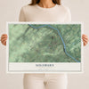 Map of Solebury, Pennsylvania, 12 x 18 inch unframed archival matte print