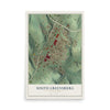 Map of South Greensburg, Pennsylvania, 12 x 18 inch unframed archival matte print