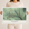 Map of Southmont, Pennsylvania, 12 x 18 inch unframed archival matte print