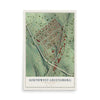 Map of Southwest Greensburg, Pennsylvania, 12 x 18 inch unframed archival matte print