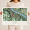 Map of Speers, Pennsylvania, 12 x 18 inch unframed archival matte print
