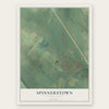 Spinnerstown, Pennsylvania map print, the full design