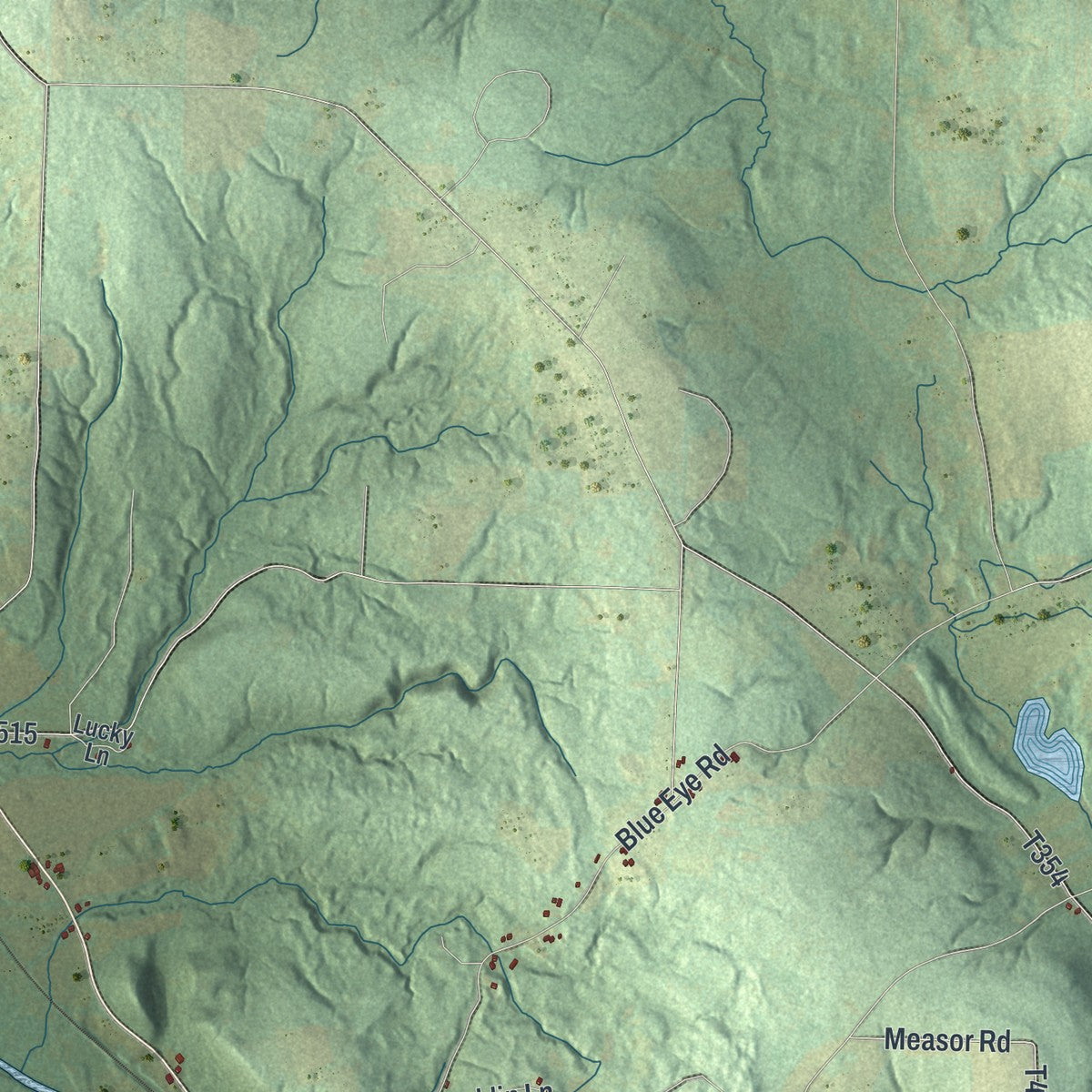 Close-up of the map of Spring Creek, Warren County, Pennsylvania print showing street and building detail