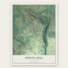 Spring Hill, Pennsylvania map print, the full design