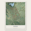Stiles, Pennsylvania map print, the full design