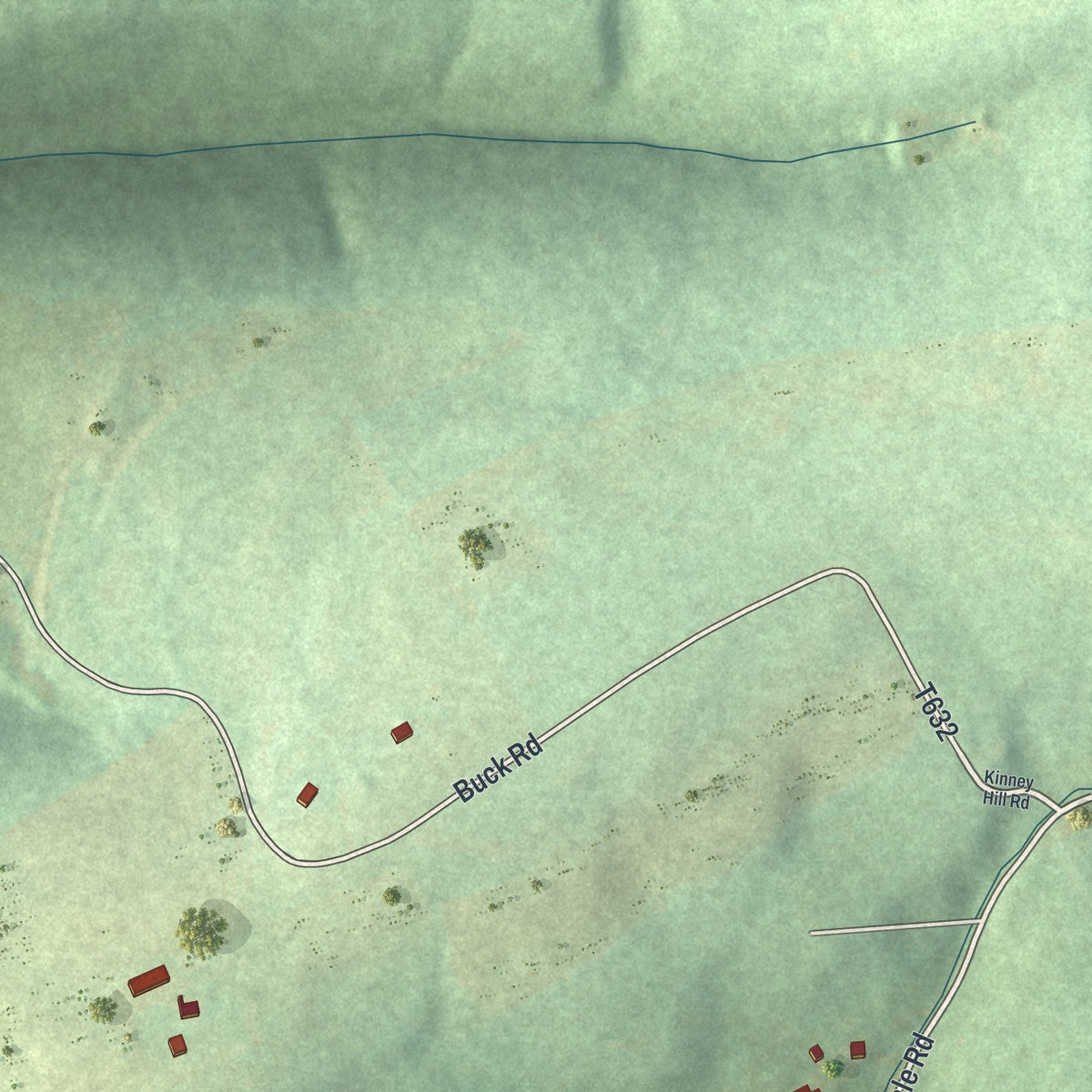 Second close-up of the map of Stillwater, Pennsylvania print showing more streets and buildings