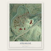 Strabane, Pennsylvania map print, the full design