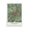 Map of Stroudsburg, Pennsylvania, 12 x 18 inch unframed archival matte print