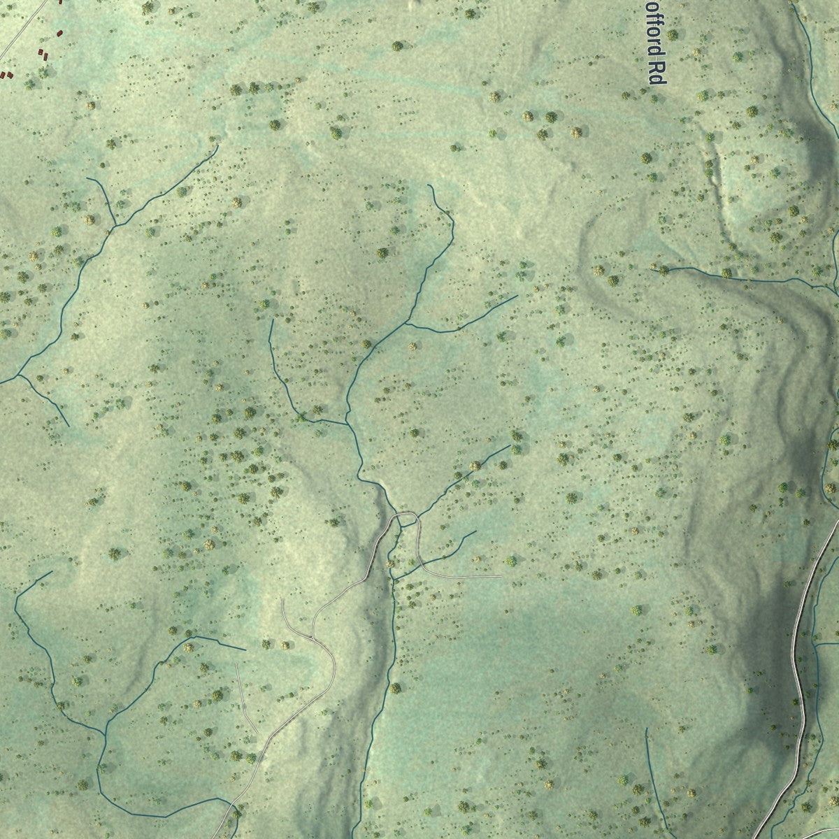 Close-up of the map of Sullivan, Pennsylvania print showing street and building detail
