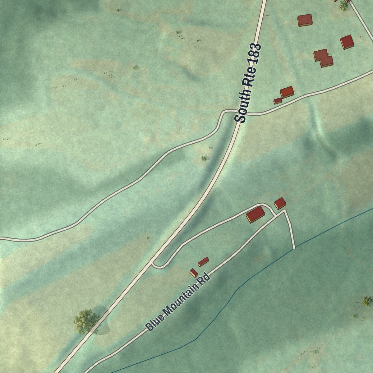 Close-up of the map of Summit Station, Pennsylvania print showing street and building detail