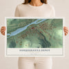 Map of Susquehanna Depot, Pennsylvania, 12 x 18 inch unframed archival matte print
