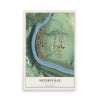 Map of Sutersville, Pennsylvania, 12 x 18 inch unframed archival matte print