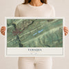 Map of Tamaqua, Pennsylvania, 12 x 18 inch unframed archival matte print