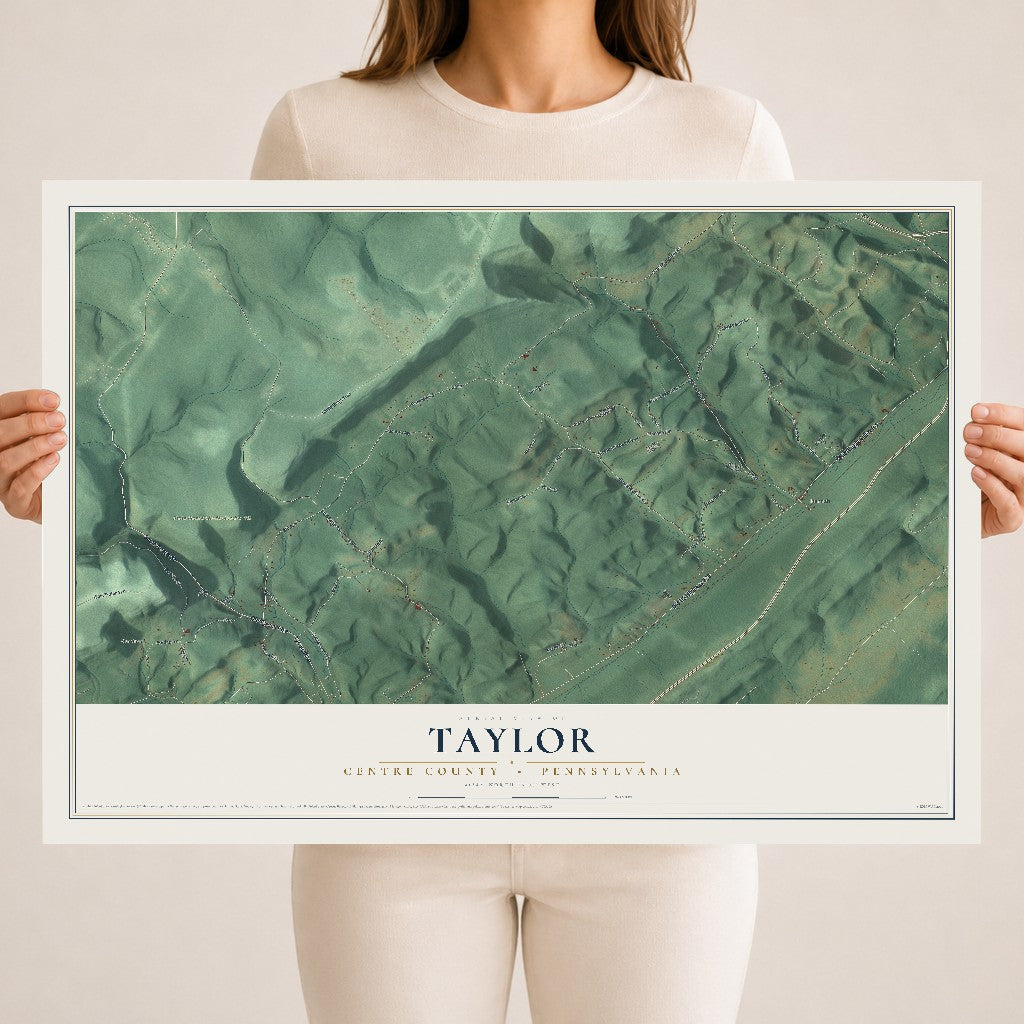 Map of Taylor, Centre County, Pennsylvania, 18 x 24 inch unframed archival matte print