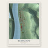 Templeton, Pennsylvania map print, the full design